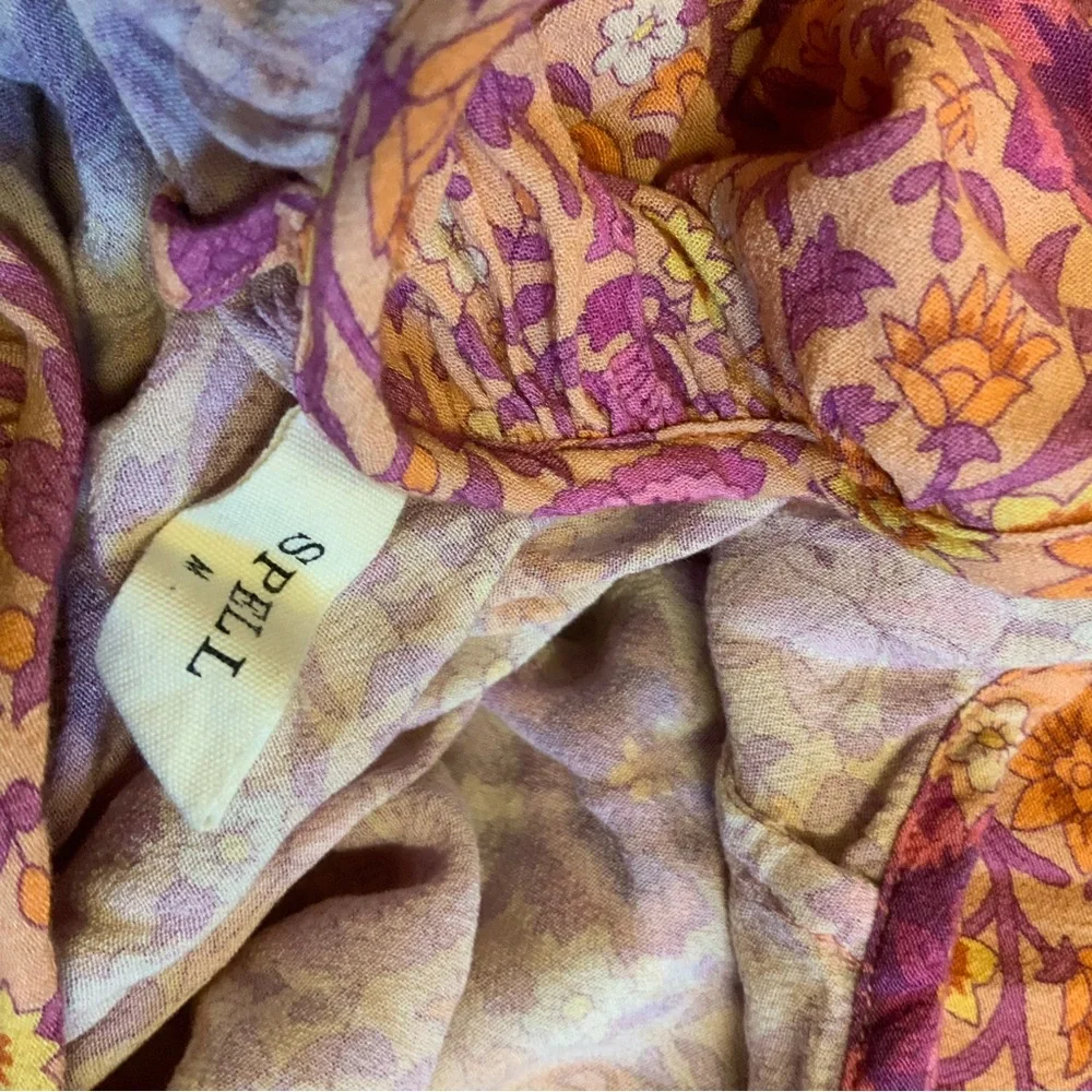 Spell Village Strappy Maxi Dress in Sunrise New - Picture 11 of 12